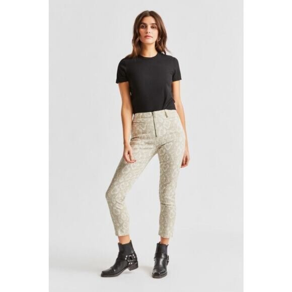 Brixton Slater Snakeskin High Waisted Slim Pant Womens Size 27 - Picture 1 of 7